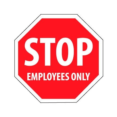 National Marker Co Security Stop Sign - Stop Employees Only SS5R